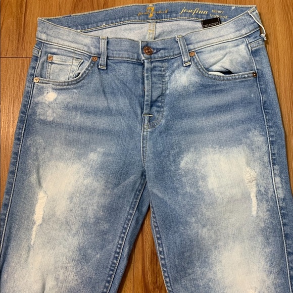 7 For All Mankind Josefina Skinny Boyfriend Jeans - Picture 6 of 14